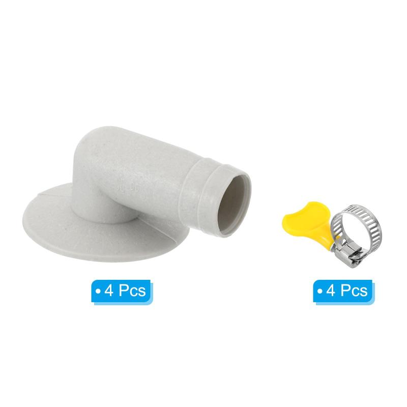 PATIKIL 15mmエアコンドレン排水ホースコネクター 4個セット ミニスプリット窓用エ...