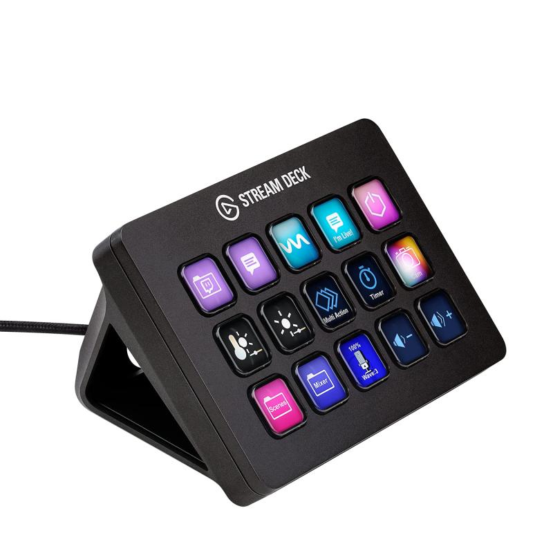 Elgato Stream Deck - のカスタム可能なLCDキーを搭載したライブ製作コントローラ。調節可能なスタンド付き。 OBS、Twitch、​YouTubeなどのアプリやソフトウェアでアクションを呼び出し, MacおよびPC