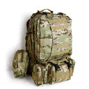 SHENKEL USタイプ ミリタリー アサルトリュック ウェストポーチセットbackpack 迷彩 サバゲー マルチカム bag-002mc