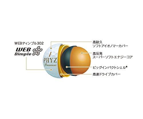 BRIDGESTONE(ブリヂストン) ゴルフボール PHYZ プレミアム 1ダース(12個入り) ゴールドパール PMGX