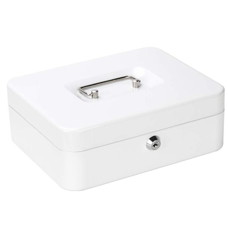 Jssmst 手提金庫 キーロック式 金属製 25x20x9cm A5サイズ GB001bl-xl