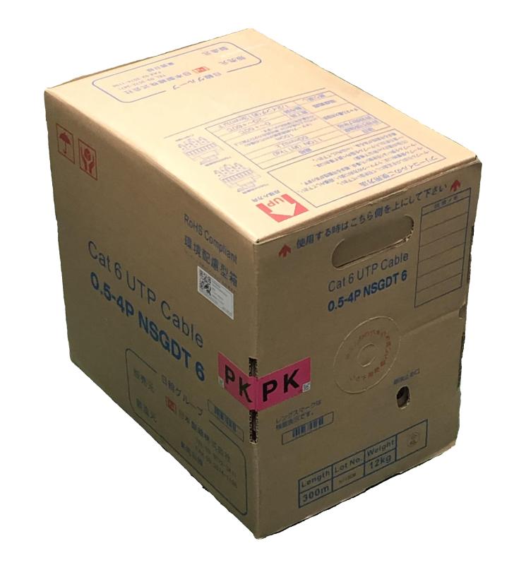 パグハグの日本製線 Cat6 LANケーブル（300m巻き） NSGDT6 0.5mm-4P｜アングル3