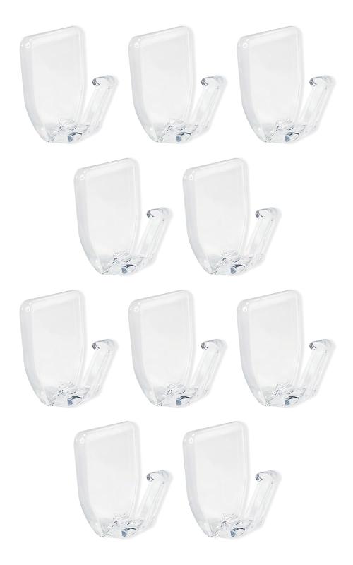 10個入 透明粘着フック 耐荷重2kg 目立たないクリアタイプ 糊残りしない 強力