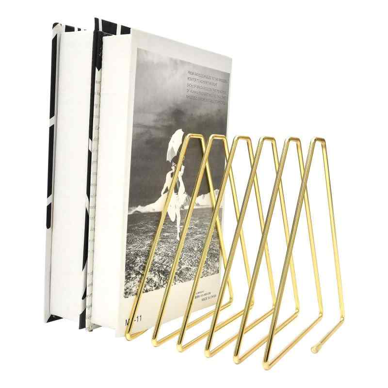 ブックエンド 本立て 仕切りスタンド 伸縮自在 金属製 整理 ファイル/雑誌/新聞/書類入れ 三角のブック..