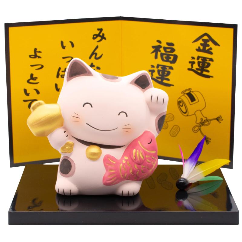 Rakuten - 萬古焼 置き物 インテリア オブジェ 卓上 飾り 「 日本の歳時シリーズ 」