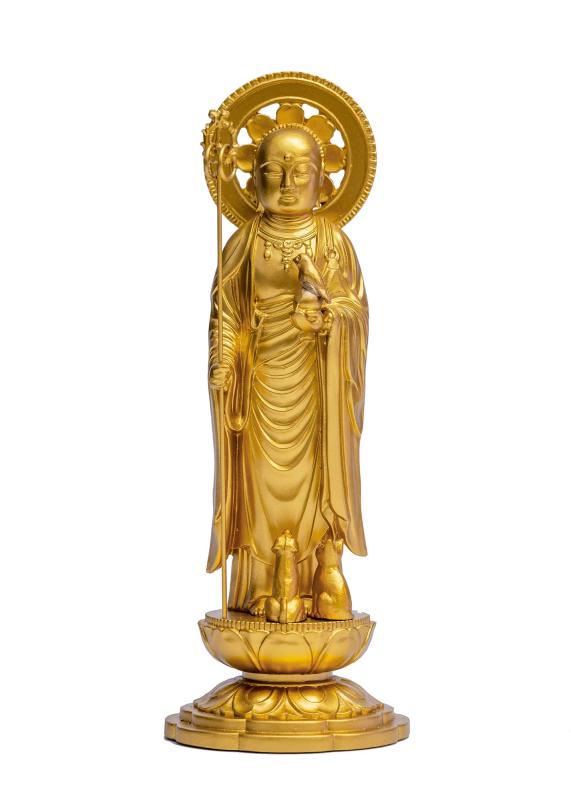 乐天商城 - 仏像 ペット地蔵菩薩 15cm（金色） ＿『動物守護・ペット供養』 高岡銅器(Pじぞう/M)