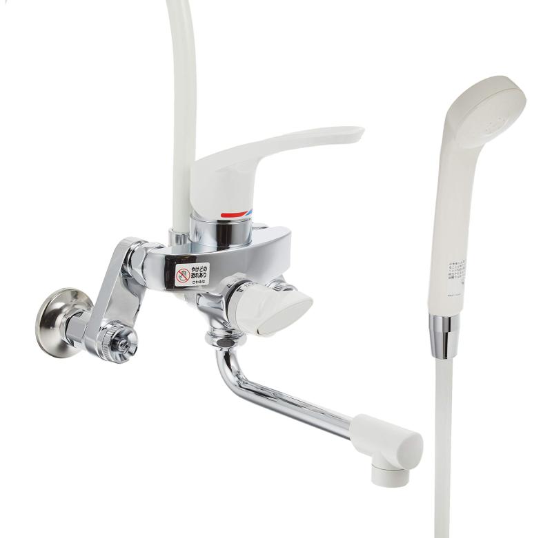 KVK シングルレバー式シャワー混合水栓 楽締めソケット付 寒冷地用 KF5000ZHA