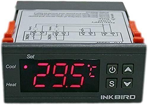Rakuten - INKBIRD サーモスタット 温度コントローラー デジタル 温度コントローラー 110v ℃と℉の切り替え 温度調節器 自動制御 加熱冷却 2リレー NTC温度センサー付き -50℃~99℃ サーモスタット ヒータ