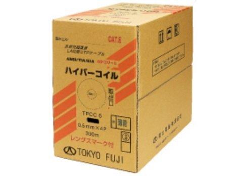 冨士電線 Cat6 LANケーブル（300m巻） TPCC6 0.5mm x 4P 薄青