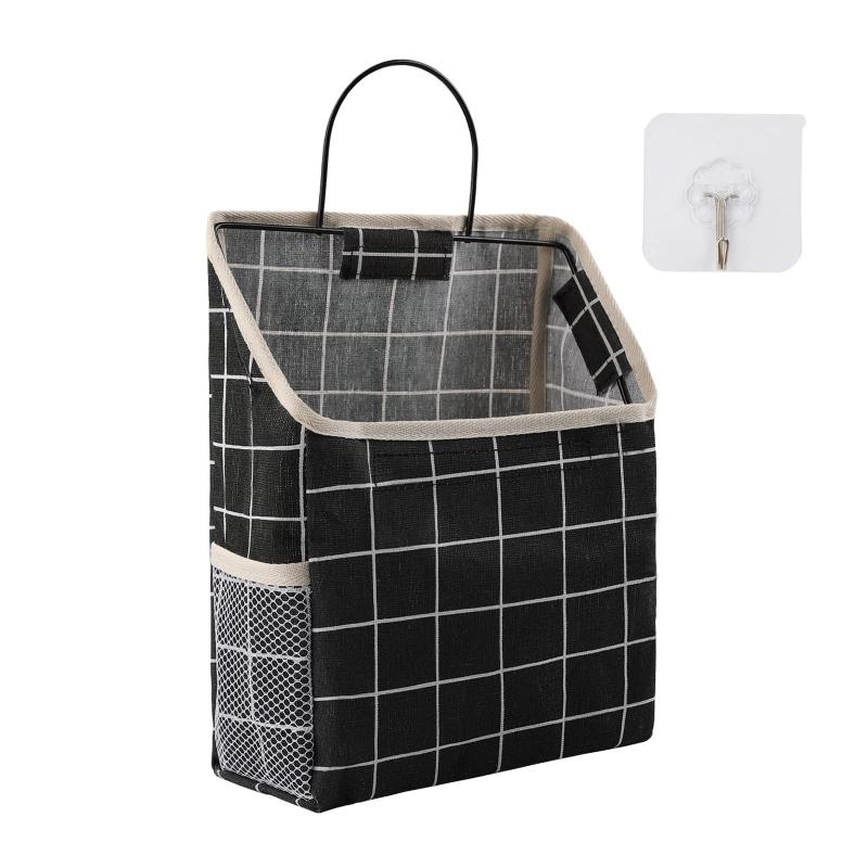 Surblue ウォールポケット 壁掛け収納バッグ 粘着フック付き クローゼット吊り下げ収納バッグ バスルー..