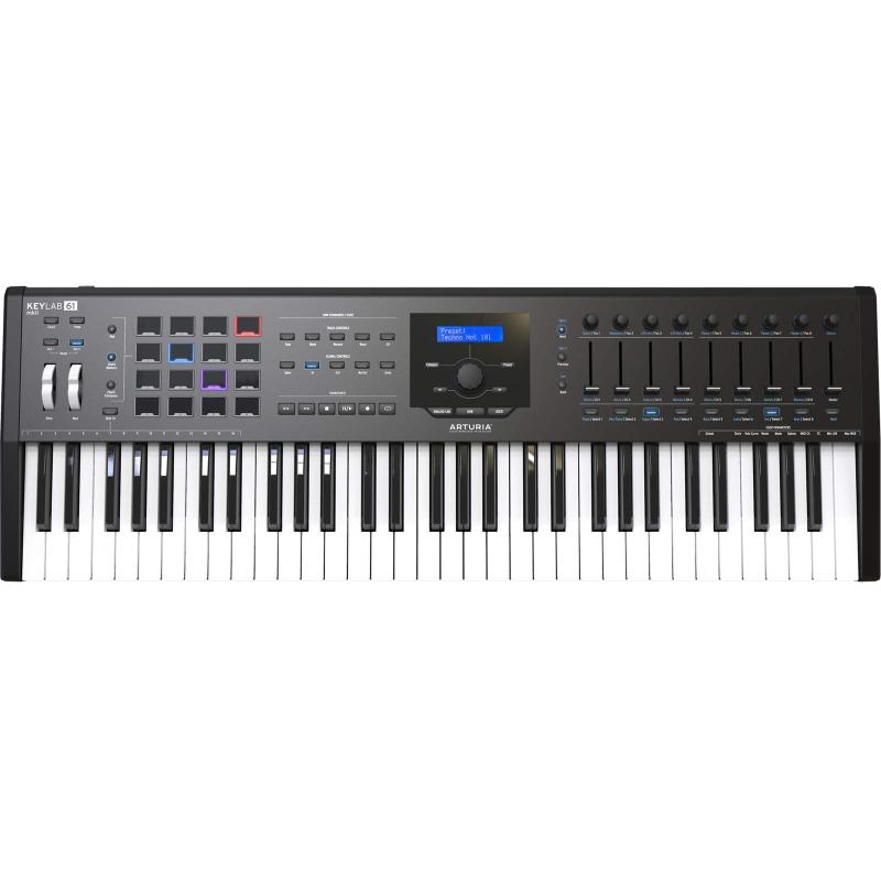 Arturia キーボード・コントローラー KeyLab mkII 61鍵盤 ブラックベロシティ&amp;アフタータッチ対応の61鍵セミウェイテッド鍵盤を搭載RGBマルチカラー・バックライトのベロシティ&amp;プレッシャー対応のバッドを16個装備。主要なDAWに対応したトラック/トランスポート・コントロール機能を内蔵。豊富なプリセット(ユーザー設定可能)を内蔵したコード・モード機能内蔵。CV入出力装備。アナログ・シンセサイザーもコントロール可能。