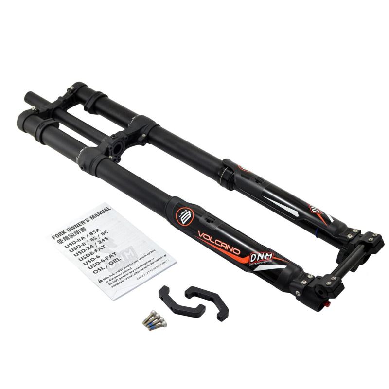 乐天商城 - DNM USD-8S Suspension Fork Downhill DH MTB Air 1-1/8" 203mm 20mm Axle 26" 27.5", Black, ST2561
