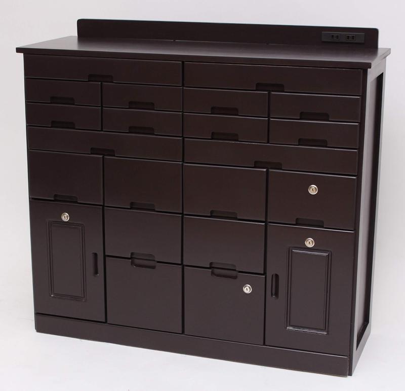 タック(Tac) ビータ(Vita) 引き出しいっぱいFAX台 ダークブラウン 90cm幅