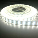 LEDテープ 防水 5M ホワイト 24V SMD5050 600連 高輝度 白ベース 船舶照明 屋外照明 led間接照明 カバー付