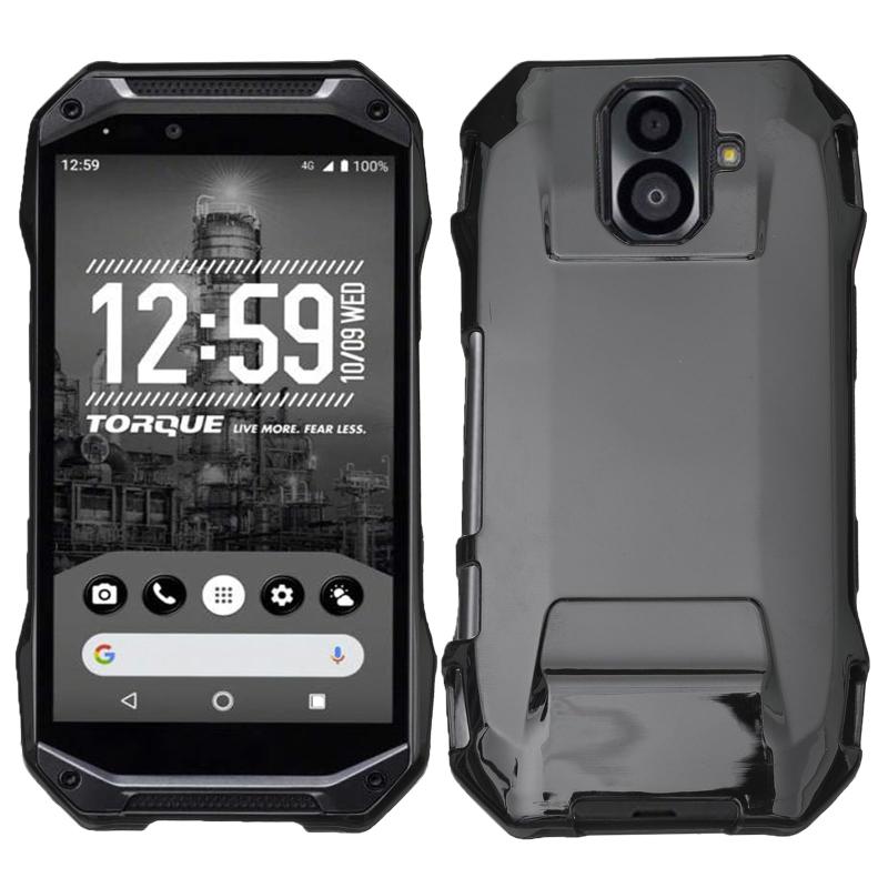 【 MOILYO 】KYOCERA au TORQUE G04 KYV46 専用 ケース シリコン 耐衝撃 レンズ保護 超軽量 薄型 TPUケース 京セラ kyv46 トルクg04 カバー柔軟［指紋防止 防塵 耐久 携帯便利］g04 カバー (ブラック)