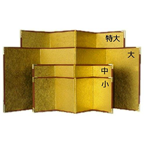 ミニ金屏風 4曲 中 150×302mm