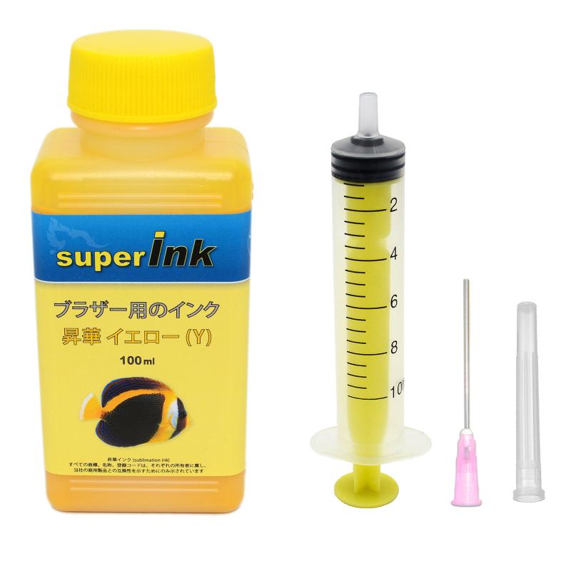 Rakuten - ブラザー （BROTHER）用 （昇華） 詰め替え 互換インク superInk（全機種対応） + 手袋 + 10ml注入器 + 針 + キャップ