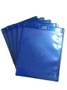 (KGシリーズ) 【11mm厚】スリム ブルーレイケース 1枚収納 5PACK / クリアブルー / 【ロゴ:Blu-rayDisc】 【1枚収納】 【クリアブルー】