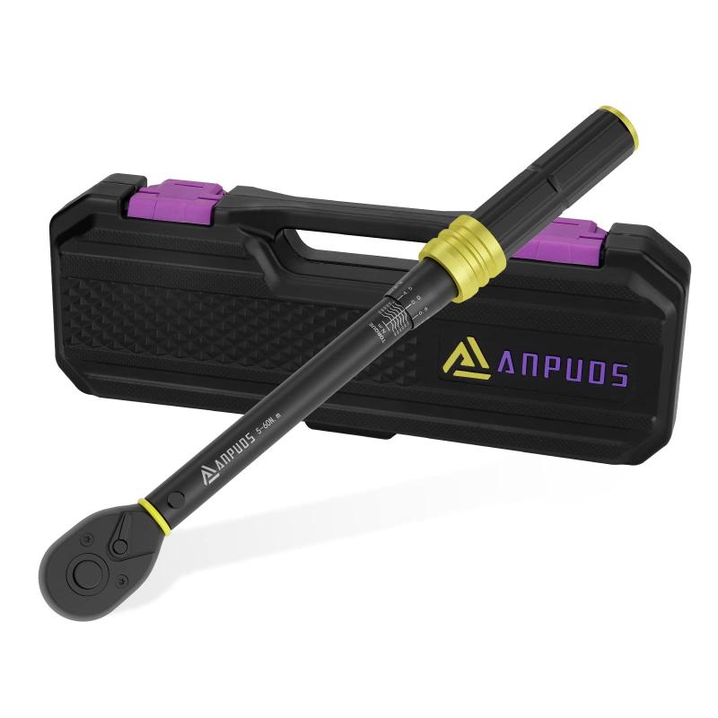 樂天商城 - ANPUDS トルクレンチ プレセット型 差込角9.5mm(3/8インチ) 5-60N·m 自転車/バイク/車修理レンチ 高精度±3% 収納ケース付き 校正証明書