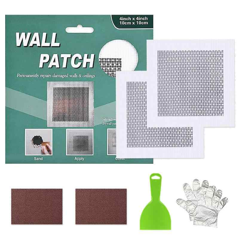 壁穴補修キット リペアプレート 2枚セット 壁 穴埋め アルミ板10×10cm 壁 穴 補修 壁修理パッチ 壁穴埋..