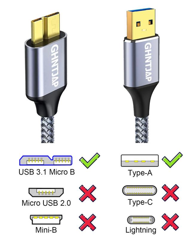 USB3.0 MicroB USBケーブル AMK01