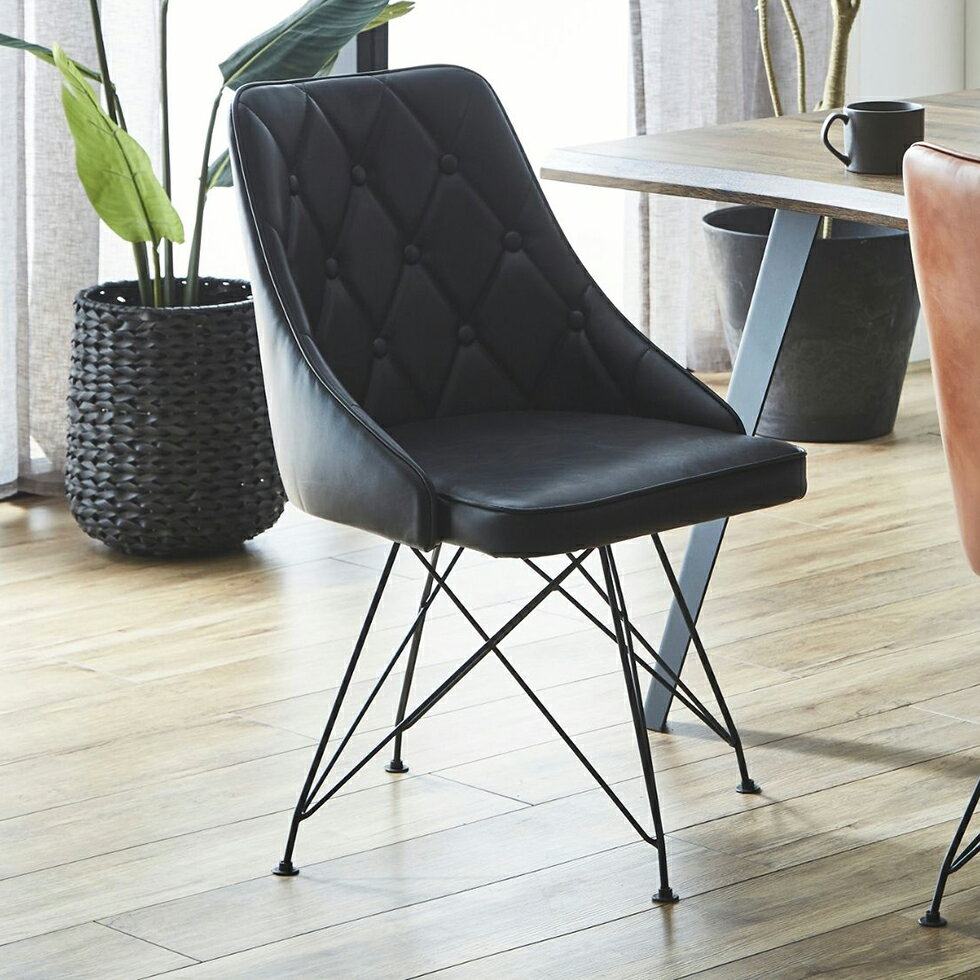 【マラソン限定10％OFFクーポン発行】【2脚セット】ダイニングチェア チェア PU 回転式 おしゃれ モダン 北欧 高級感 レトロ シンプル ダイニングチェアー 食卓椅子 チェアー 椅子 シェル ダイニング スチール脚 ブラック ブラウン 黒 DC7259A 送料無料