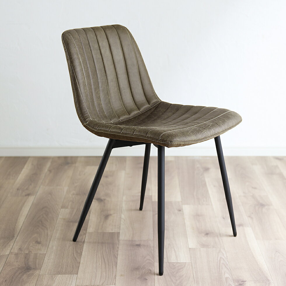 【2脚セット】ダイニングチェア チェア 北欧 おしゃれ PU 合成皮革 レザー モダン シンプル ダイニングチェアー 椅子 チェアー ダイニング アイアン脚 ブラウン グリーン グレー 送料無料