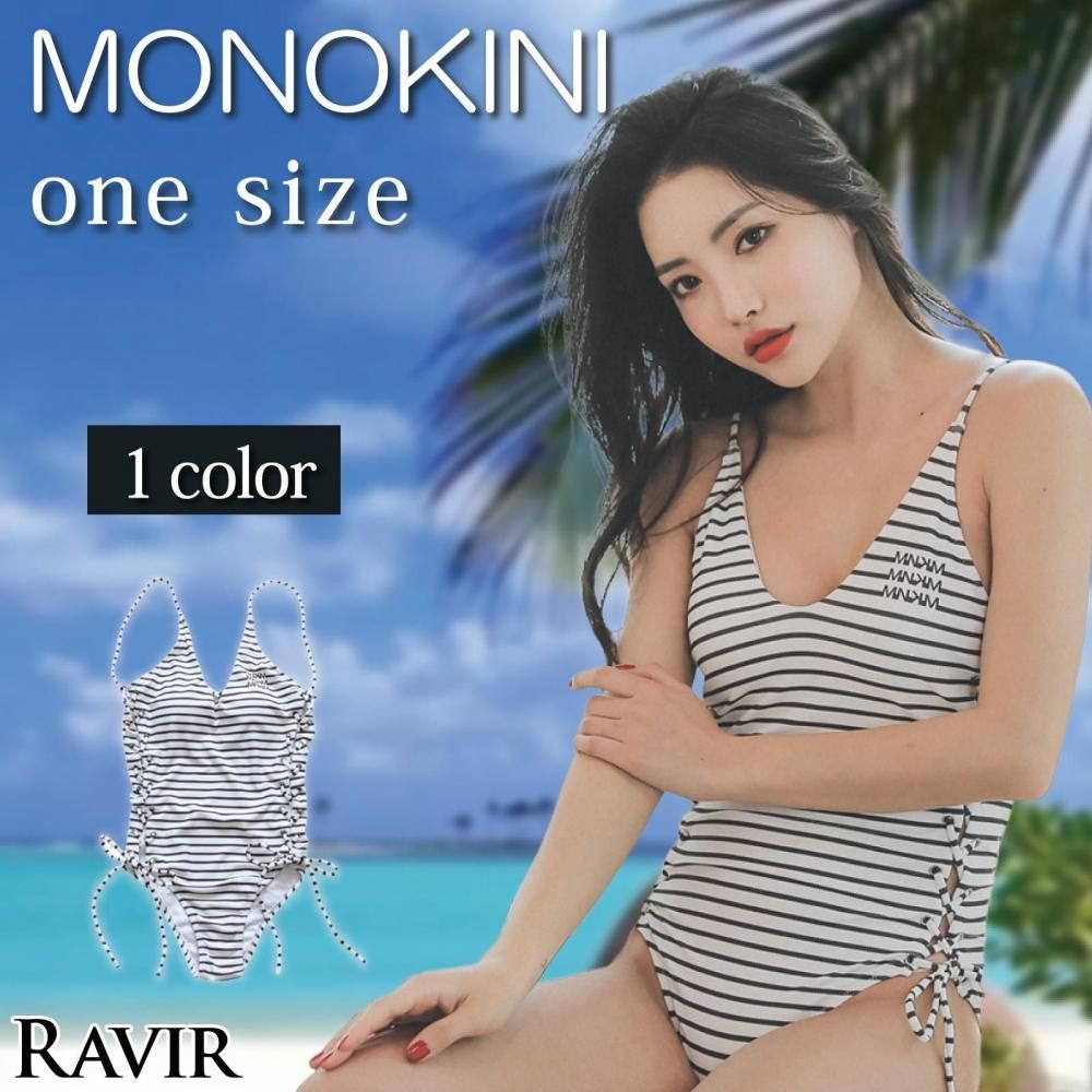 【ブラックフライデーx15％OFFクーポン】水着 レディース モノキニ ビキニ風ワンピース 女性用水着 リボン レース