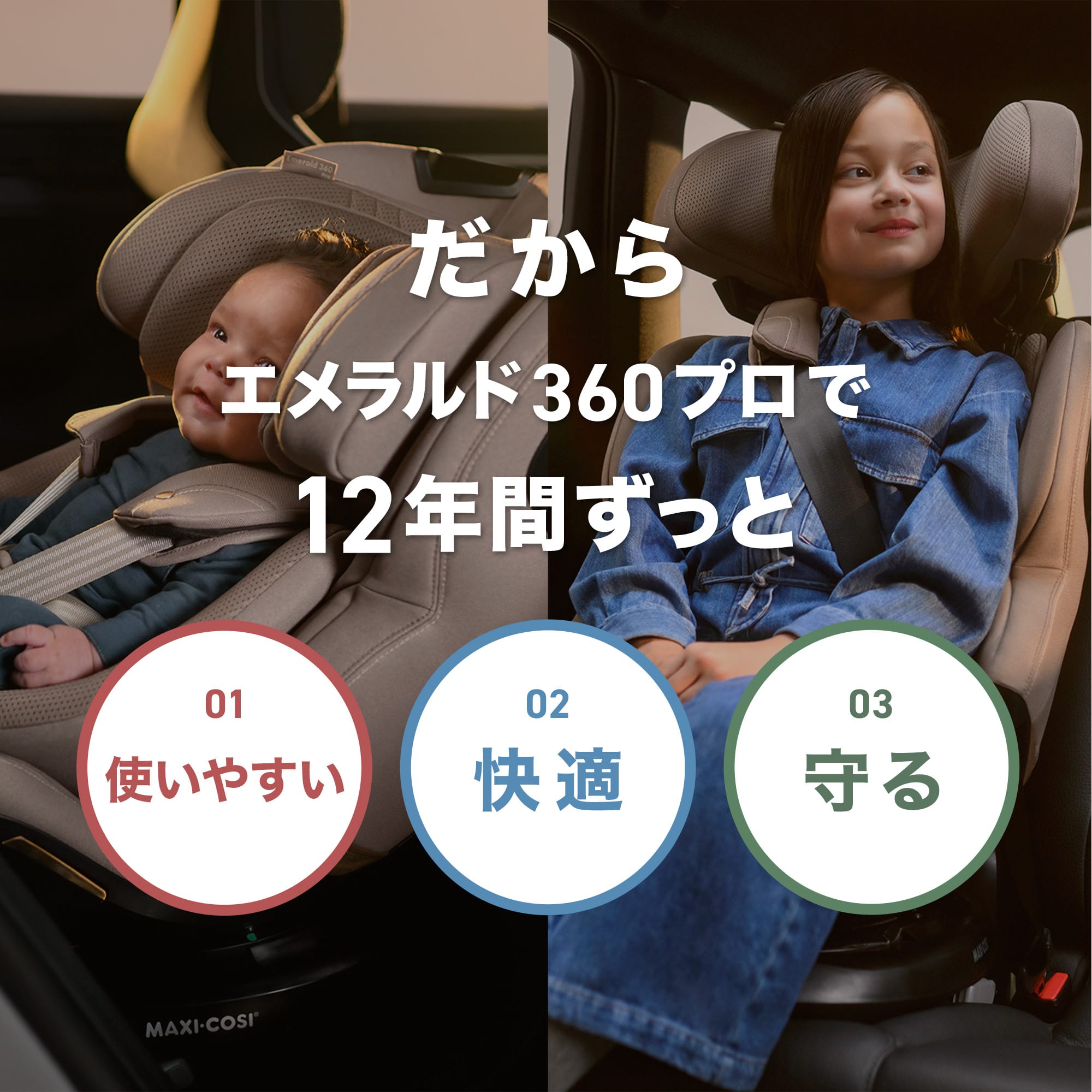 【歯固め・ストラップ ノベルティ付き】マキシコシ エメラルド360プロ MAXI-COSI E...