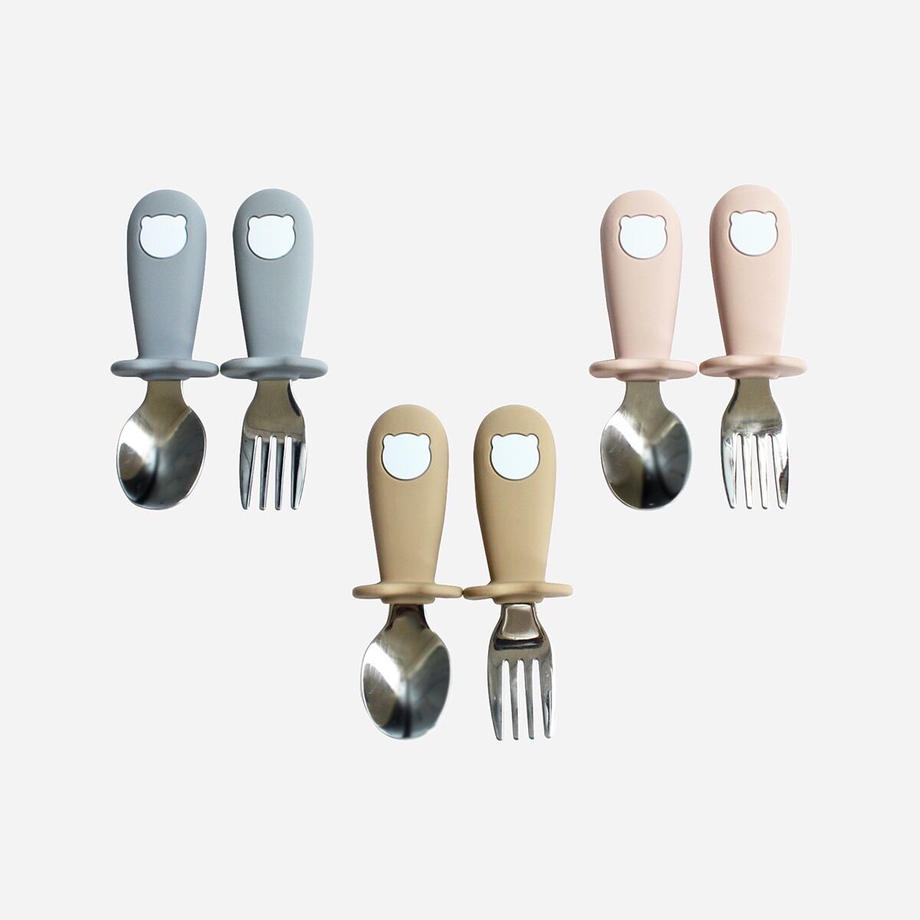 nico（ニコ）シリコンカトラリーセット【全3種類】 お食事シリコンカトラリーおしゃれ　ギフト　出産祝い 男の子 女の子 プチギフト 生後8ヶ月〜 2歳のサムネイル
