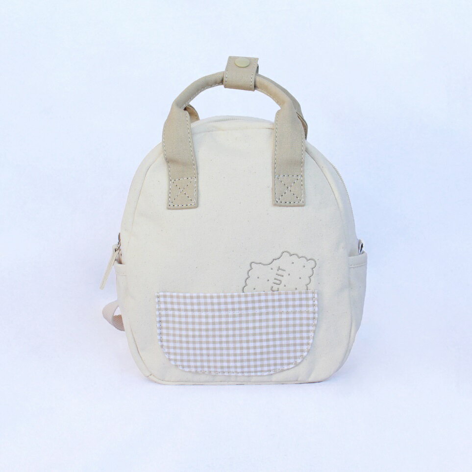【SALE品30％OFF】【aoiro.×nicö】キッズリュック ベビーリュックビスケット バッグ ファーストリュックおしゃれ ギフト 出産祝い 男の子 女の子 プチギフト 1歳2歳 3歳　一升餅 ベージュ ユニセックス チェストベルト付 2