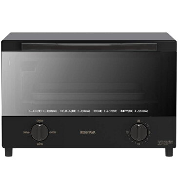 【9/8 18時-24時 クーポン20%off】アイリスオーヤマ スチームオーブントースター 4枚焼き ブラック KSOT-012B