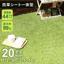 人工芝 防草シート 一体型 人口芝 1m×2m 1m×5m 1m×10m 1m×20m 2m×5m 2m×10m ロール 芝丈20mm 8年耐久 超高密度 44...