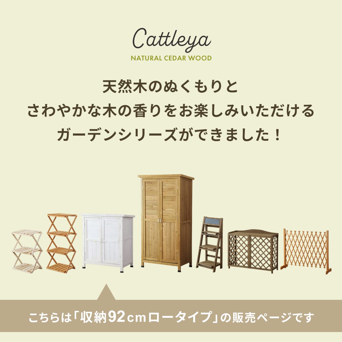 【20％OFFクーポン★6/15 20時~24時】 倉庫 物置 屋外 木製 ガーデンラック 屋外収納棚 ラック 幅80.5cm 高さ92cm ガーデン ガーデン用品 ガーデニング 収納庫 ベランダ 物置 木製収納 収納 ロータイプ 大容量 天然木 杉材 木製ラック 木目 カトレアロータイプ ドリス 2