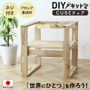 【レビュー特典あり】 DIYキット 椅子 チェア 手作り アカシア 木製 ネジ付き 手作りキット 作業 スツール DIY 夏休み 自由研究 宿題 親子 日曜大工 木工 オリジナル 手作り 家具 インテリア 工作 セット ペンキ塗り イベント ワークショップ 木工キットcubeチェア 送料無料