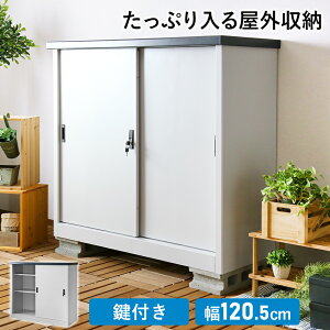 【15%offクーポン 4/9 20時-24時】屋外 物置 スチール物置 収納庫 ガーデニング用品 物置き ガーデン 庭 ベランダ 収納 ガレージ 屋外収納庫 ガーデン収納庫 屋外物置 カギ付き 鍵付き 倉庫 雨よけ倉庫 野外収納庫 ガレージ マクラウドW120 ドリス 送料無料