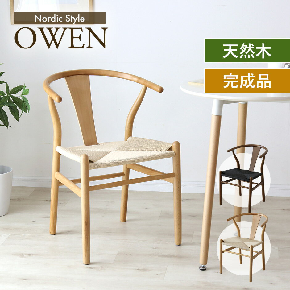 チェア 完成品 ダイニング 北欧 モダン おしゃれ 椅子 テーブルチェア ペーパーコード座面 肘付 木製 天然木 マット仕上げ 無垢風 おしゃれ リプロダクト 家具 幅45cm デザイナーズ クッション モダン イス アームチェア 食卓 リビング カフェ ビーチ 屋外 オーウェン ドリス