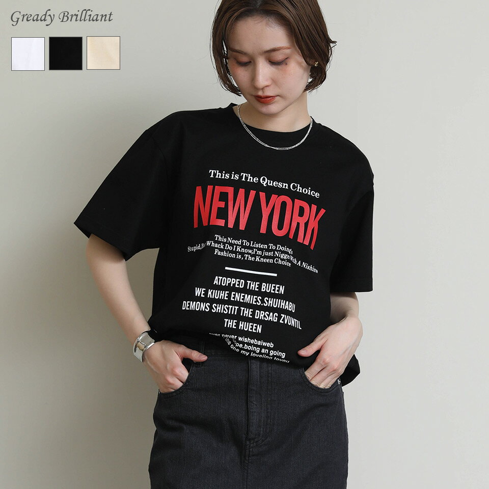 Rakuten - 【※本日限定※スペシャルクーポン配布中！】グレディブリリアン NEWYORKプリントT