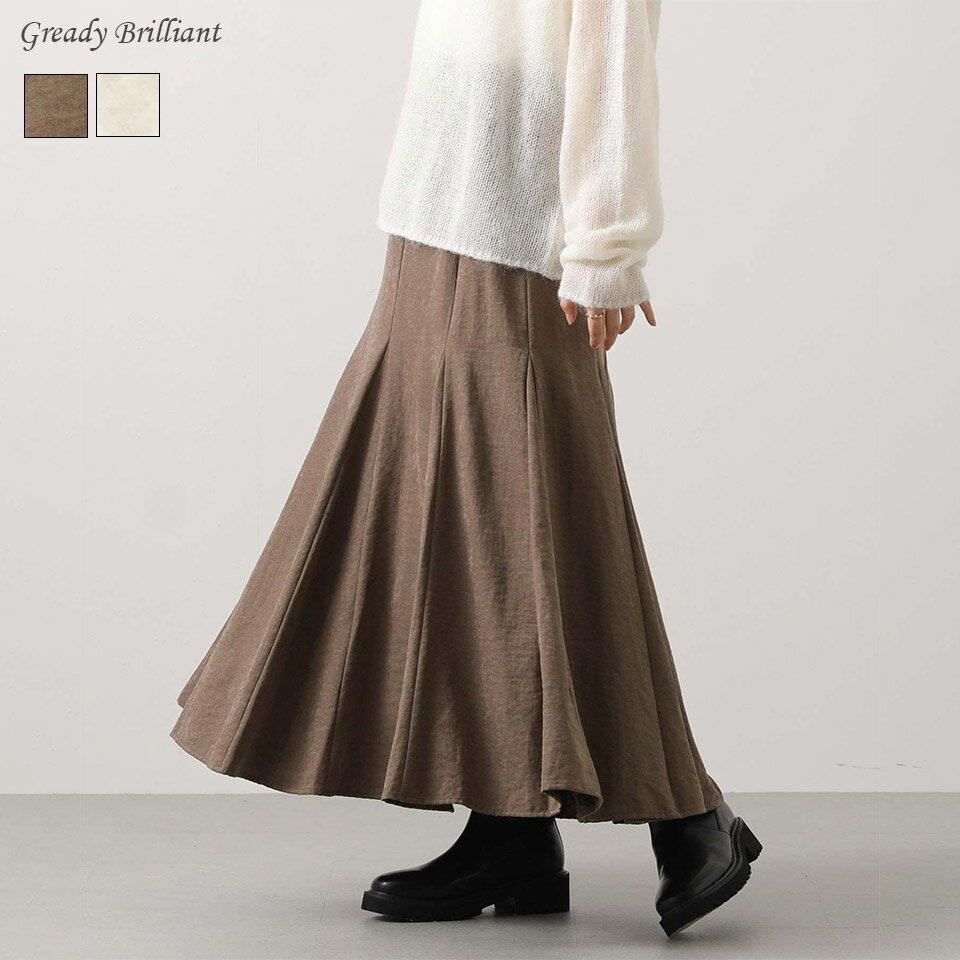 《ブラックフライデー特別価格》Gready Brilliant 割繊ピーチフレアロングスカート / グレディブリリアン