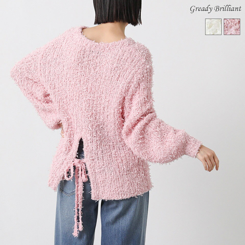 Rakuten - 【※本日限定※スペシャルクーポン配布中！】【SALE 30%OFF】グレディブリリアン チュールメッシュバックリボンニット / Gready Brilliant