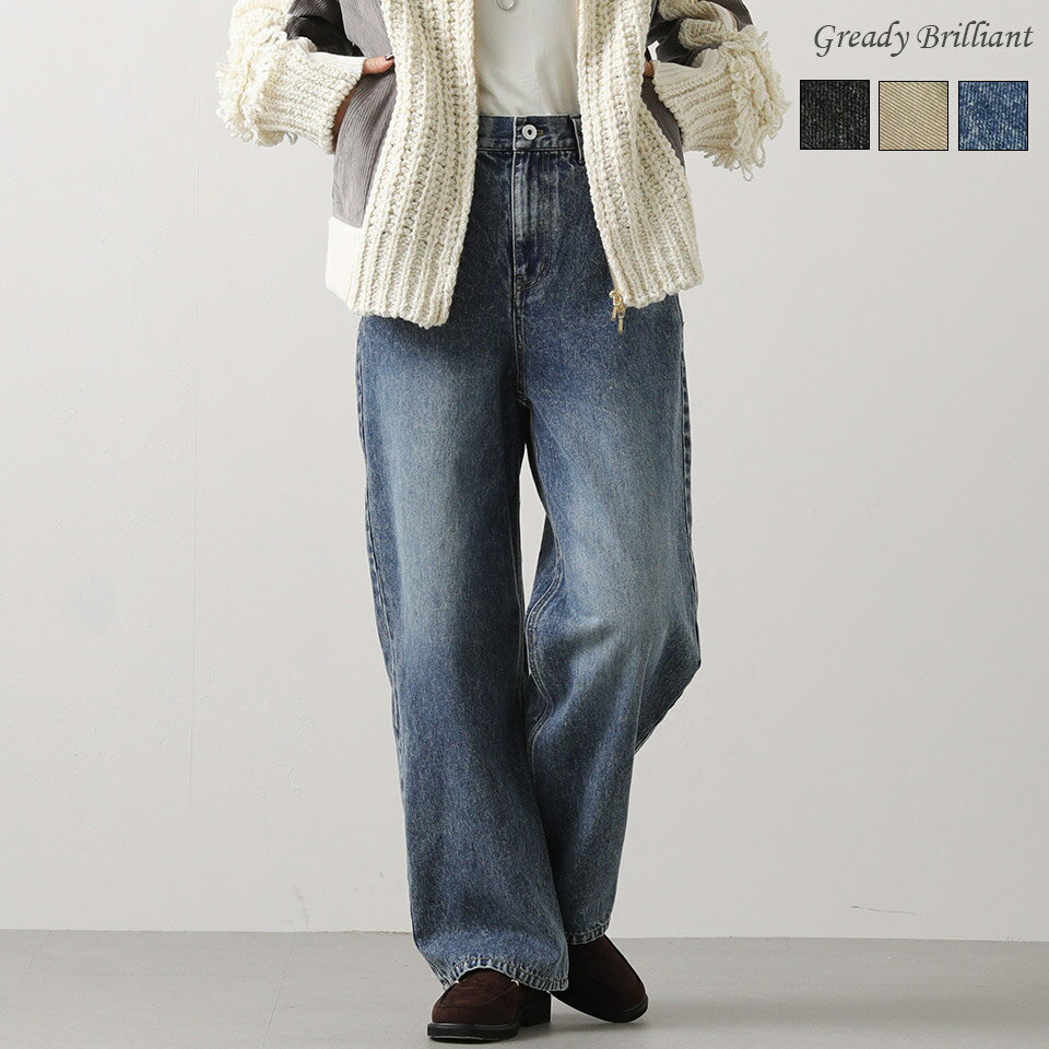 【SALE 40%OFF】《WINTER SALE特別価格》グレディブリリアン ユーズドセミワイドデニムパンツ/ Gready Brilliant...