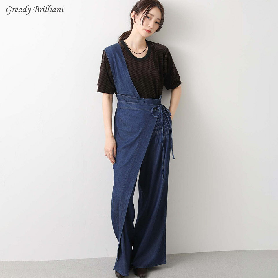 《ブラックフライデー特別価格》Gready Brilliant ワンショルアシメデニムパンツ / グレディブリリアン