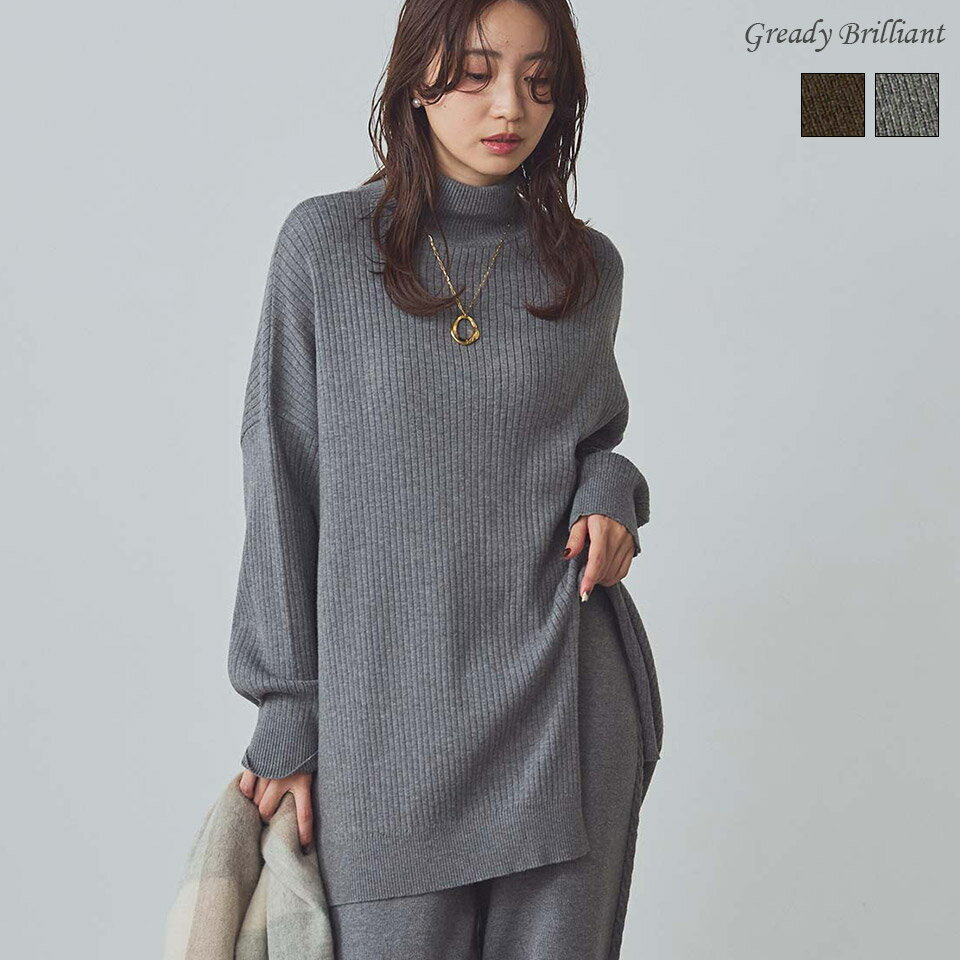 【 本日限定お得なクーポン配布中！】【SALE 40%OFF】《WINTER SALE特別価格》 グレディブリリアン タートルアシメスリットチュニック