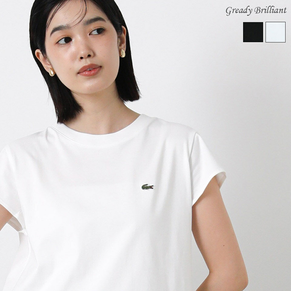Rakuten - 【※本日限定※スペシャルクーポン配布中！】グレディブリリアン LACOSTE ラコステ フレンチスリーブ Tシャツ キャップスリーブ クルーネック 綿100% レディース ベーシック 大人 春 夏 / Gready Brilliant