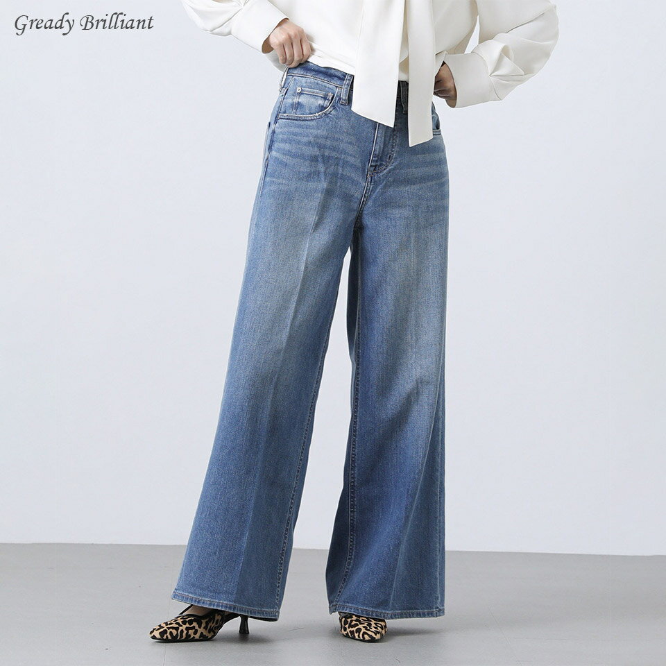Rakuten - 【※本日限定※スペシャルクーポン配布中！】グレディブリリアン Healthy DENIM WildGinger ワイドデニム バギー ハイライズ レディース ストレッチ 美脚 きれいめ ゆったり 大人 春 夏 / Gready Brilliant