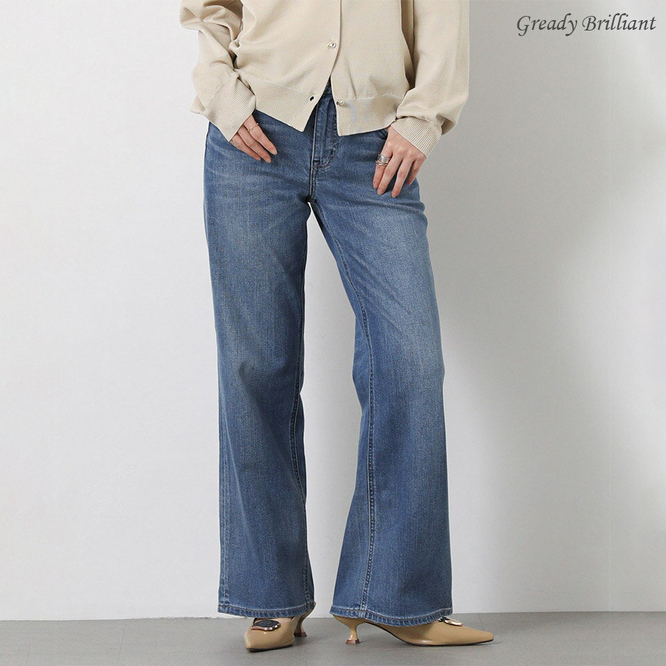 Rakuten - 【※本日限定※スペシャルクーポン配布中！】グレディブリリアン Healthy DENIM QuicheMused フレアデニム ハイライズ レディース ストレッチ 脚長効果 美脚 きれいめ 大人 春 夏 / Gready Brilliant