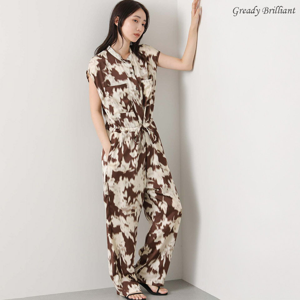 《ブラックフライデー特別価格》Gready Brilliant 【SALE 40%OFF】カスレ花柄オールインワン / グレディブリリアン
