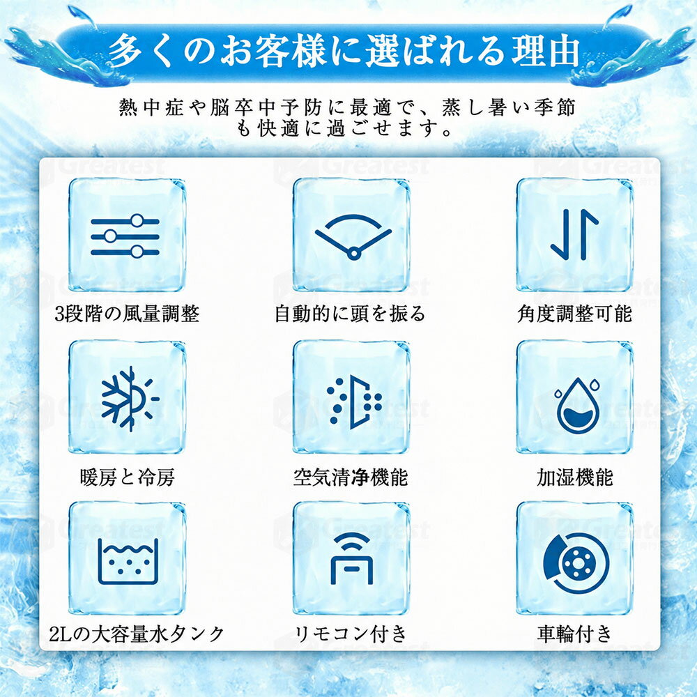 【スーパーSALE限定35%OFF】【2026年新登場】冷風機 扇風機 冷風扇 強力 業務用 冷...