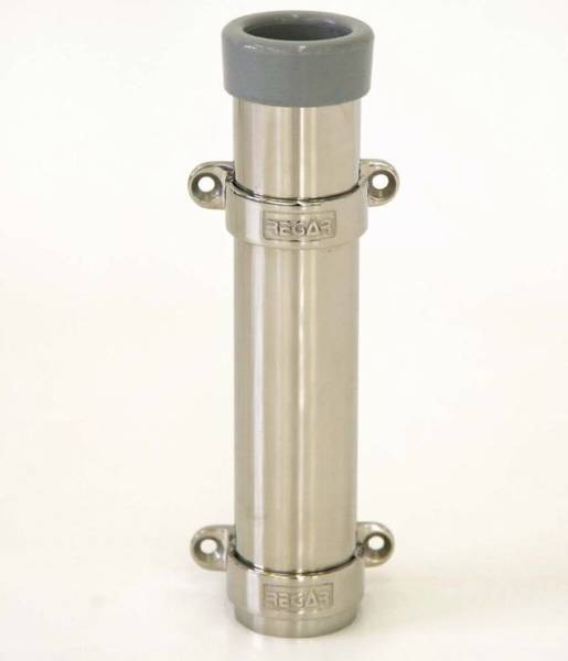 ■商品名：横付けロッドホルダー ■ブランド：REGAR MARINE ■パーツNo：RM-30 ■カラー：シルバー ■素材：ステンレス 【サイズ】 ・パイプ内径：φ40.4 ・長さ：250mm ■数量：1個 ■状態：新品 【コ メ ン ト】 大きな穴をあける必要がなく、 キャビンサイドなどに簡単に取り付けられます☆