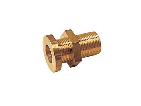 ■商品名：貫通ピース/スルハル ■カラー：写真参考 ■素材：真鍮製 ■サイズ：画像2参考 ■数量：1個 ■状態：新品 【コ メ ン ト】 真鍮製の貫通ピースです。 船外に水などを排水する時などに使用します。 取り付け場所には貫通穴をあける必要があります。